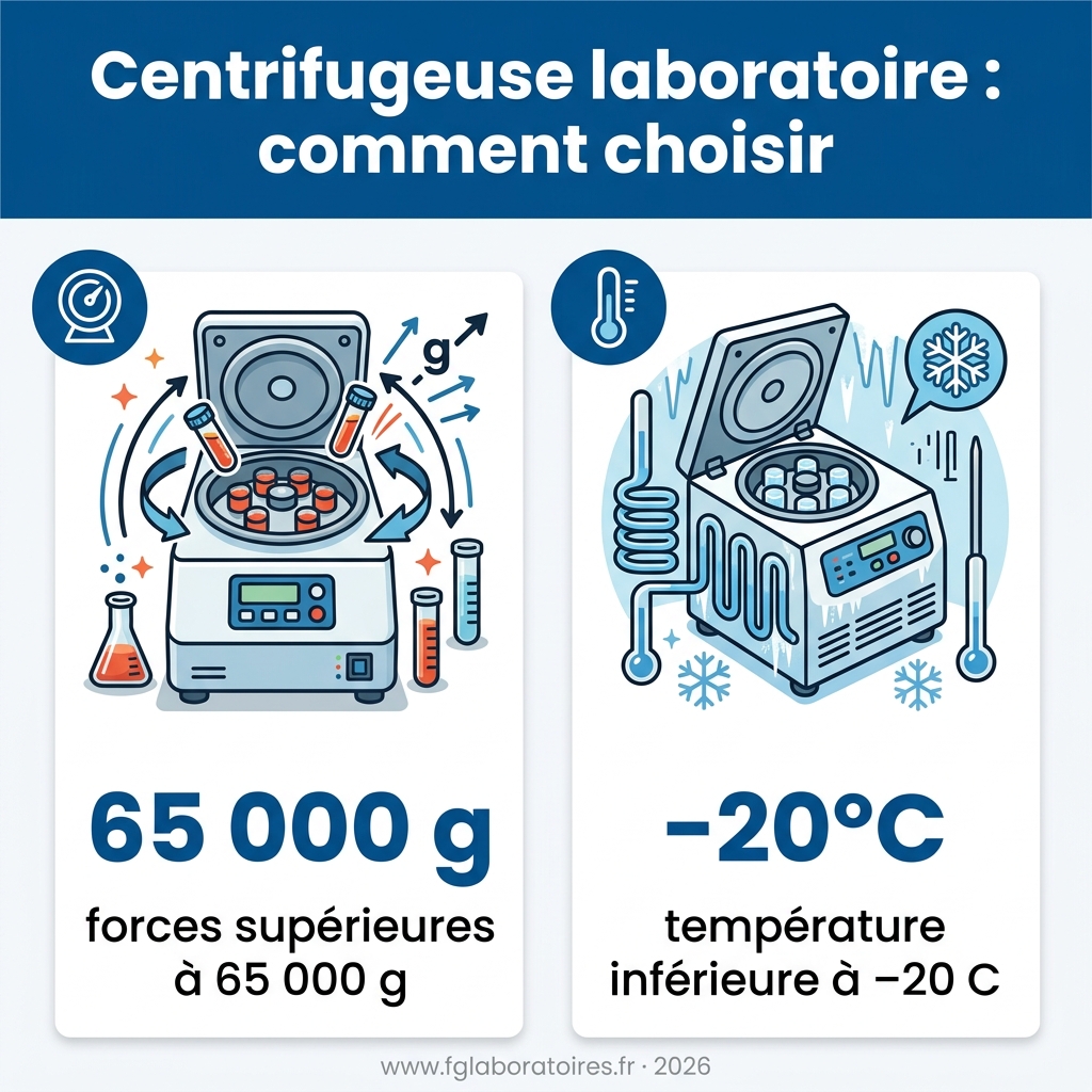 Infographie — centrifugeuse laboratoire comment choisir